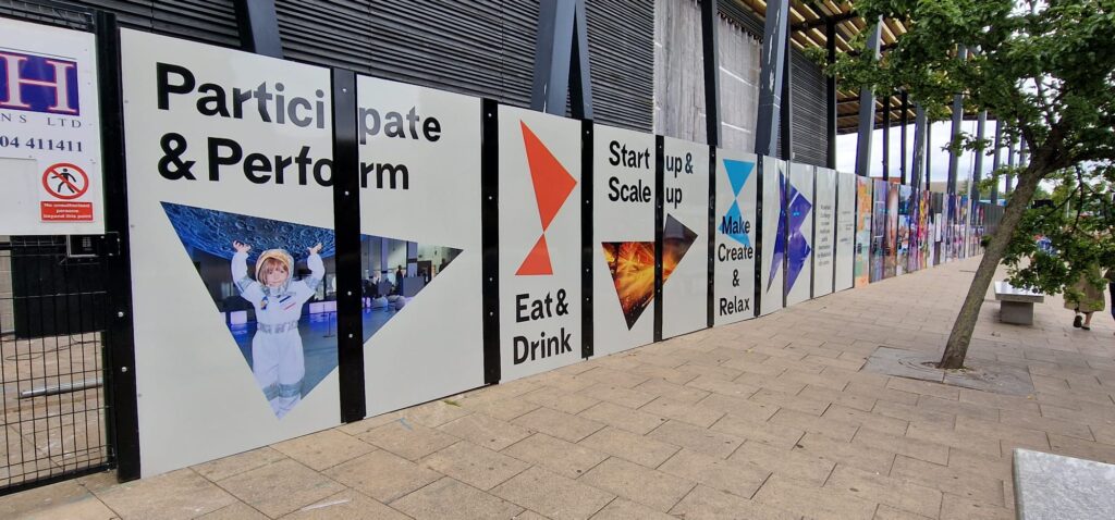 hoarding graphics panels for wakefield exchange