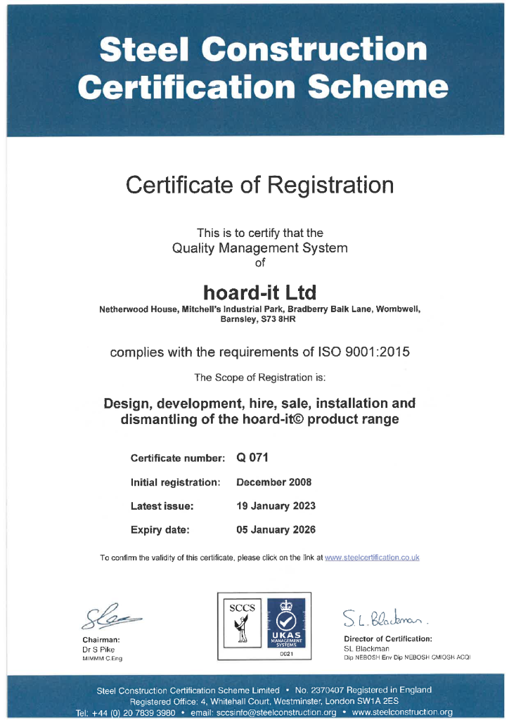 BS EN ISO 9001 – Quality Management System