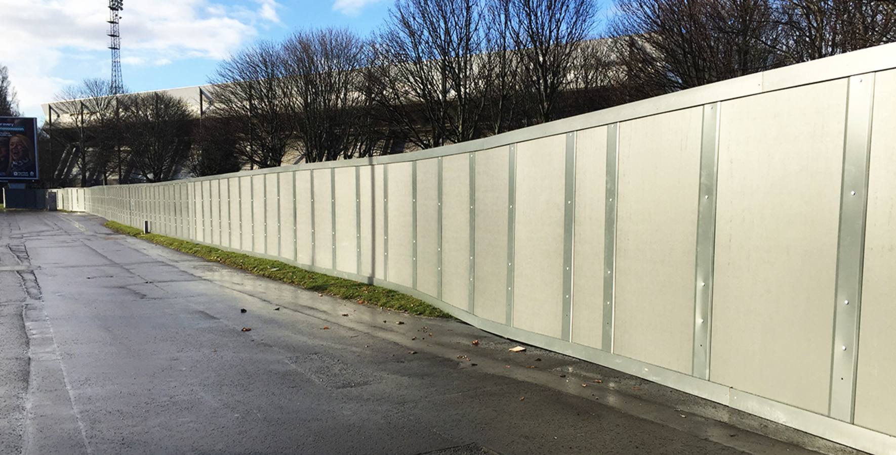 meadowbank sports centre - hoarding panels - Hoard-it