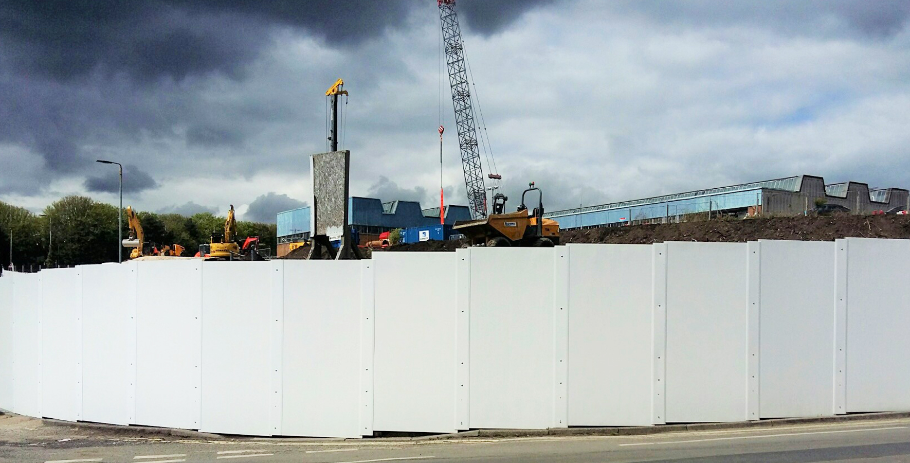 Jewson branch steel site hoarding in Chesterfield1