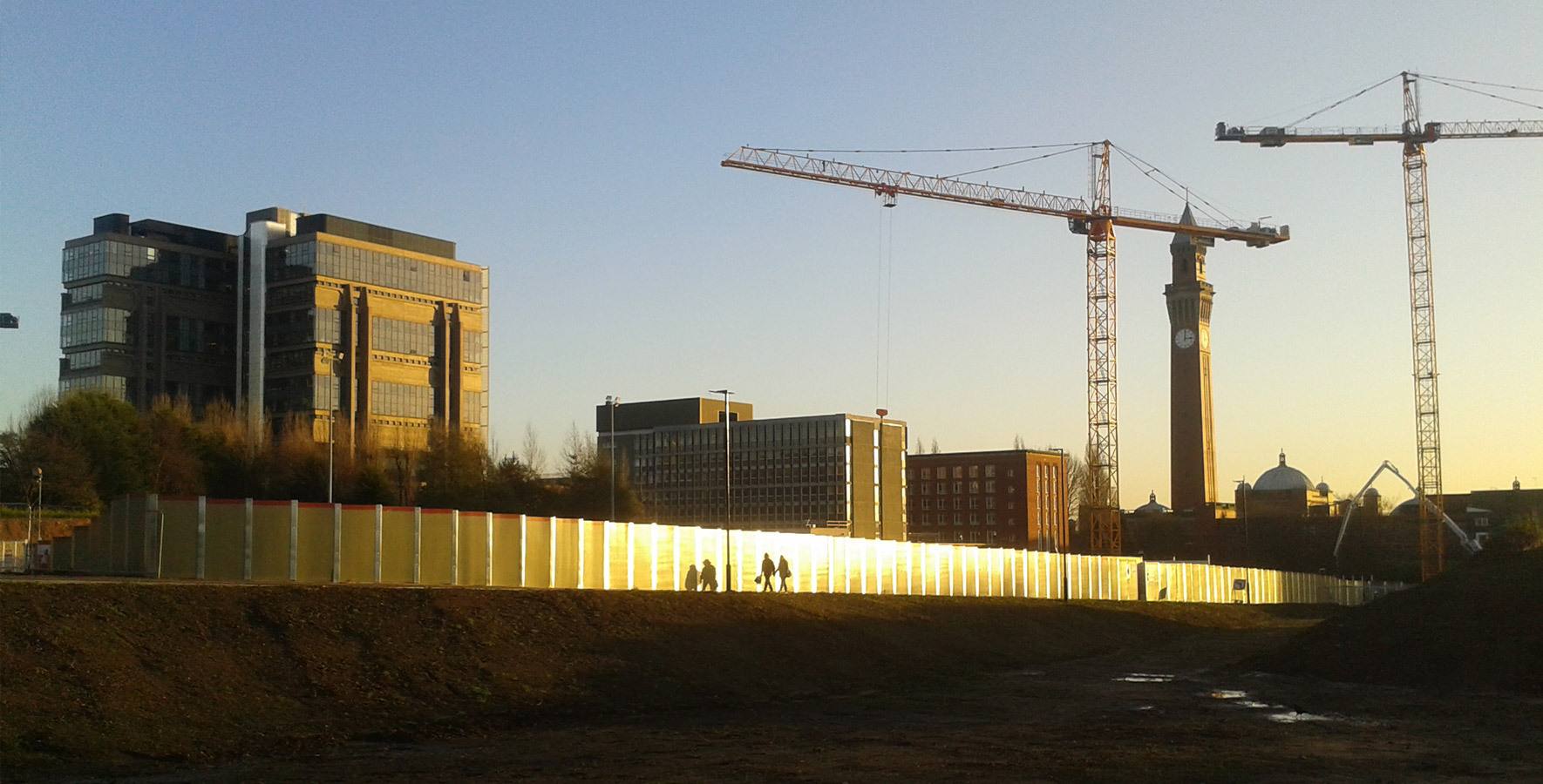 Birmingham University Library - site hoarding solution