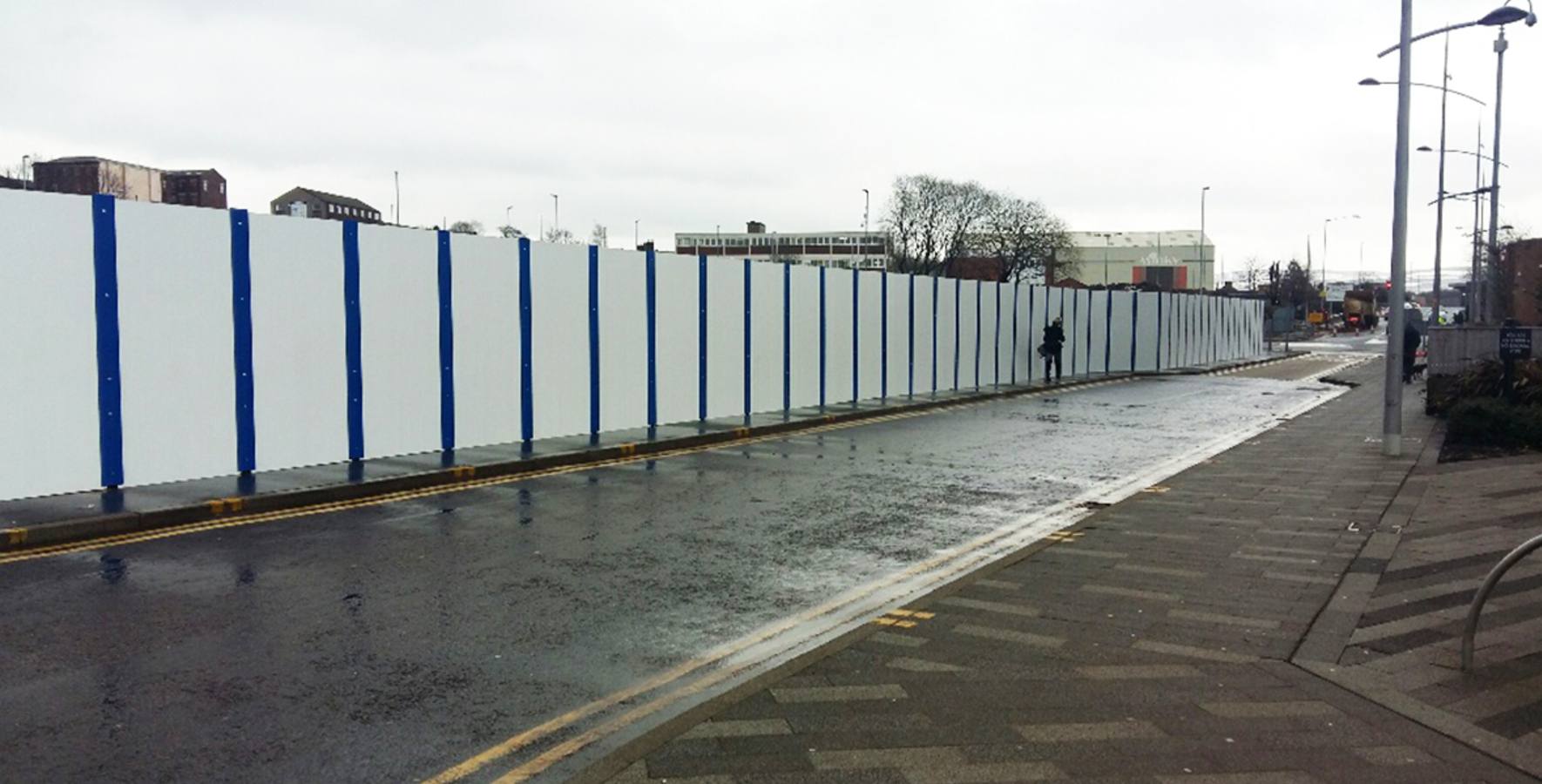 Hoarding panels at Riverside Retail Park